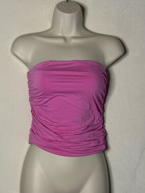 a new day Pink Strapless Crop Top